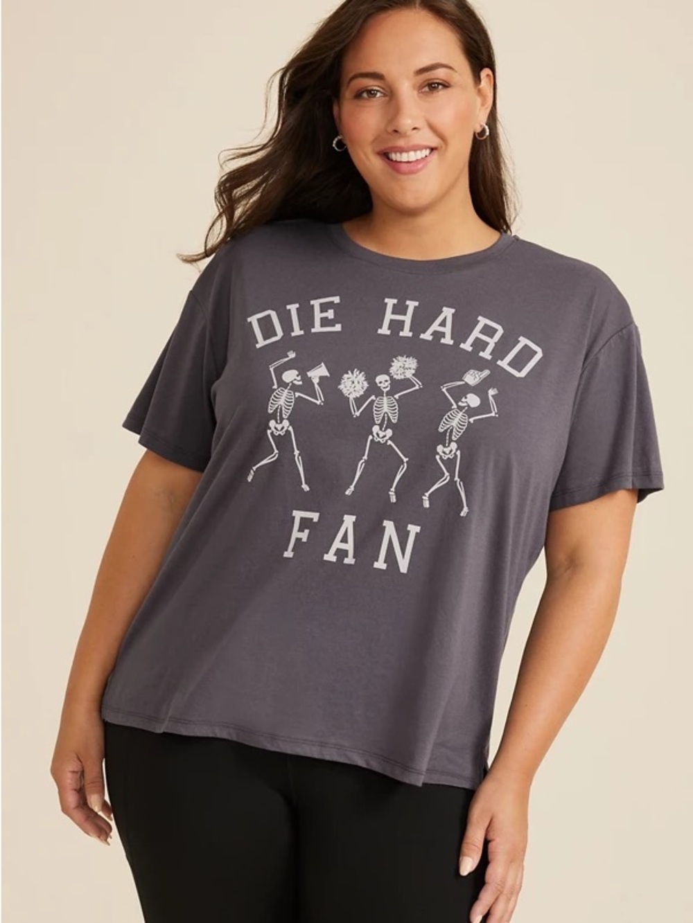 Maurices Gray Graphic Tee with White Print - 2X